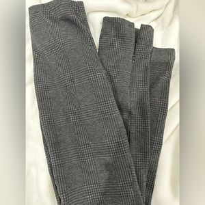 High waisted plaid thick leggings